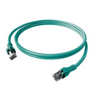 EasyLan DualBoot PushPull IP20 patchkabel, Cat.6A (Klasse EA), S/FTP, turkoois, 5 m