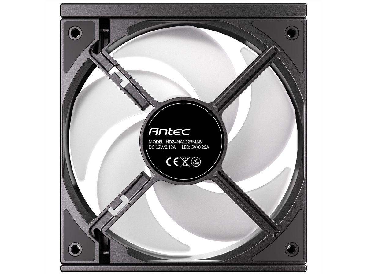 ANTEC C120 ARGB Fan Reverse PC Case Fan 120mm 3-in-1-Pack, black