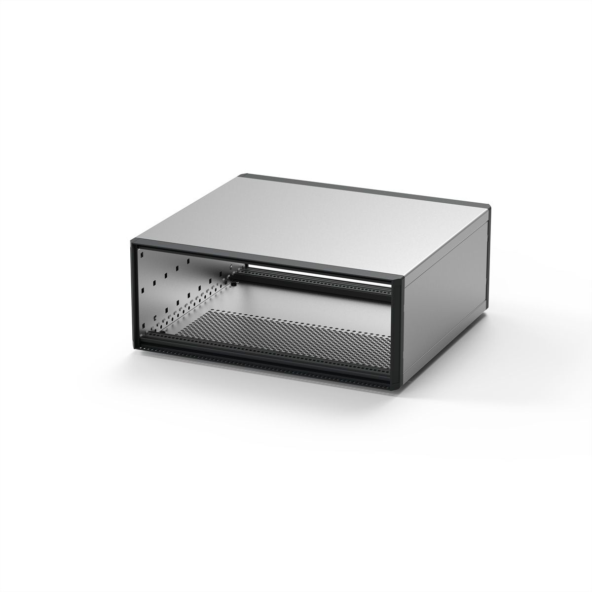 SCHROFF RatiopacPRO, Desktop Case, Retrofittable Shielding, Front Trim, 3 U, 63 HP, 315 mm