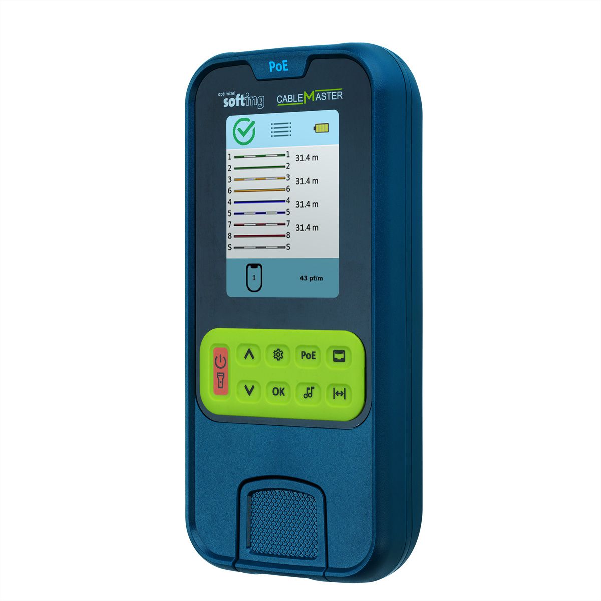 SOFTING CableMaster PoE, Wiring and PoE++ tester