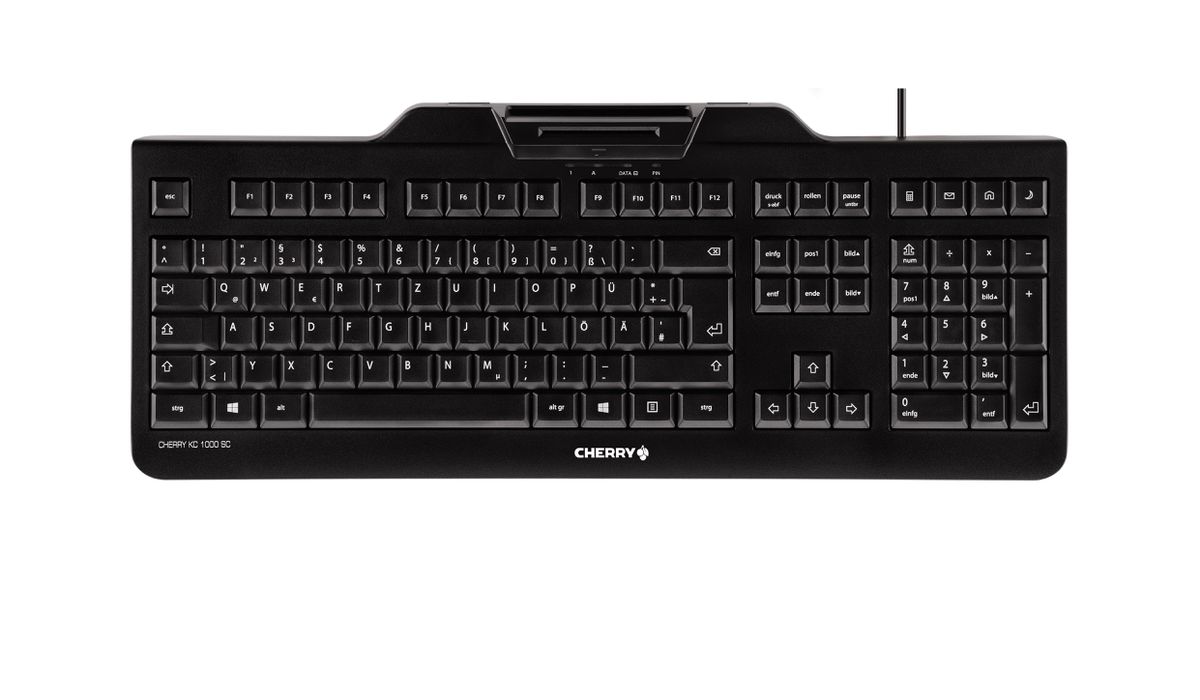 CHERRY KC 1000 SC toetsenbord USB QWERTY Brits Engels Zwart