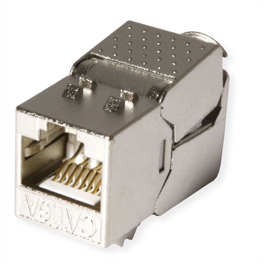 VALUE Cat.6A (klasse EA) Keystone, RJ-45, afgeschermd, zonder gereedschap, SLIM.