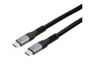 EXSYS EX-K1598-2.0 USB4 cable, USB-C - USB-C, 40 Gbit/s, 5A, 240W, black, 2 m