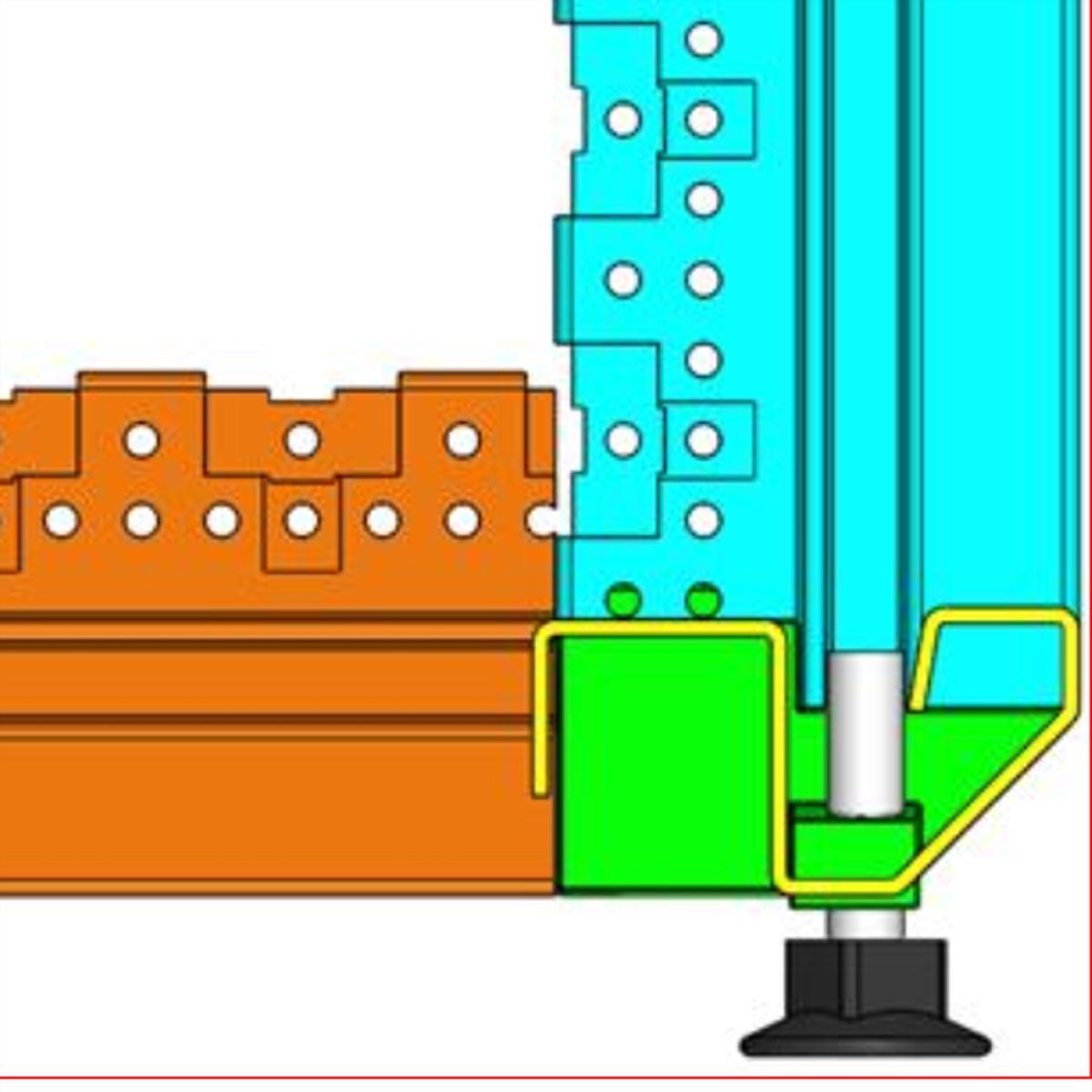 FRAME 42U 2000H 800W 1000D RAL7021