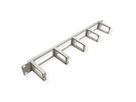 VALUE 19" 1U Cable Management Plate, C-Type, 5 Hooks, Cut-out front panel / cable feed-through, grey