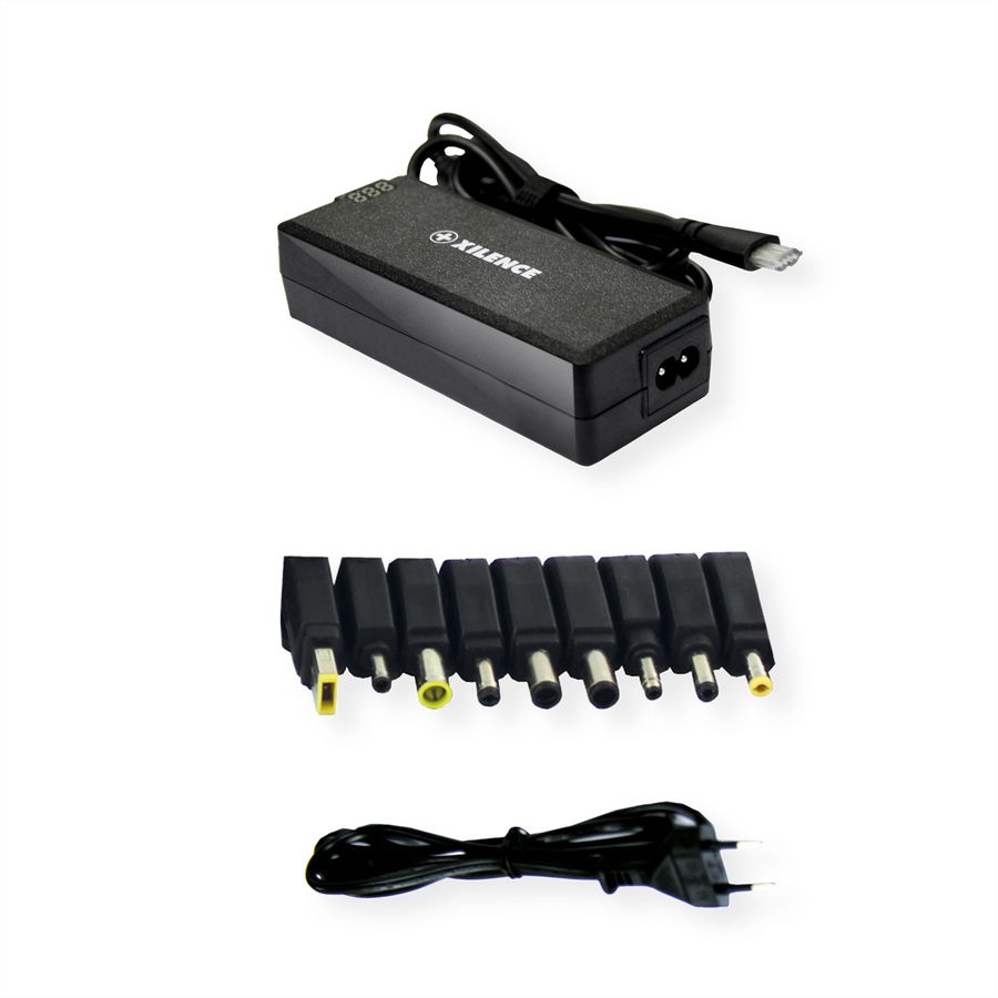 Xilence Universal Notebook Charger, XM008, 9 Adapters, LED Display, 75W