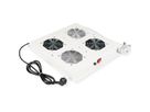 ROLINE 19-inch dakventilatie unit met 2 ventilatoren, thermostaat, grijs