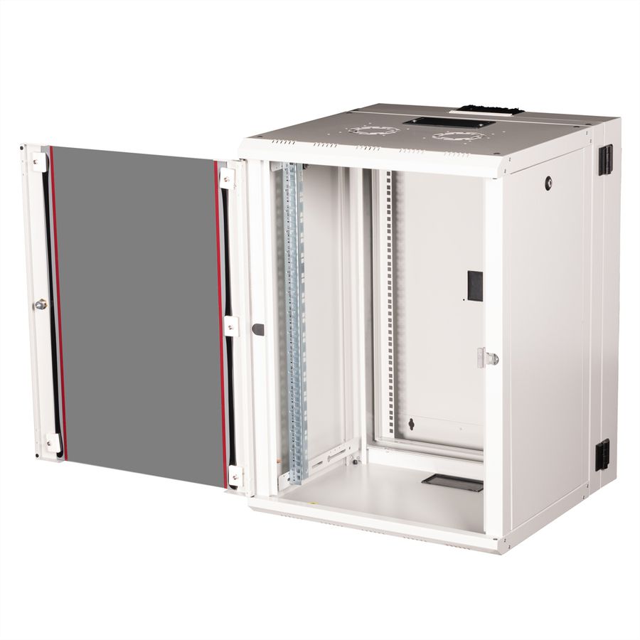 ROLINE 19-inch wall-mounted housing Pro 16 U, 600x600 WxD two-part swivelling grey