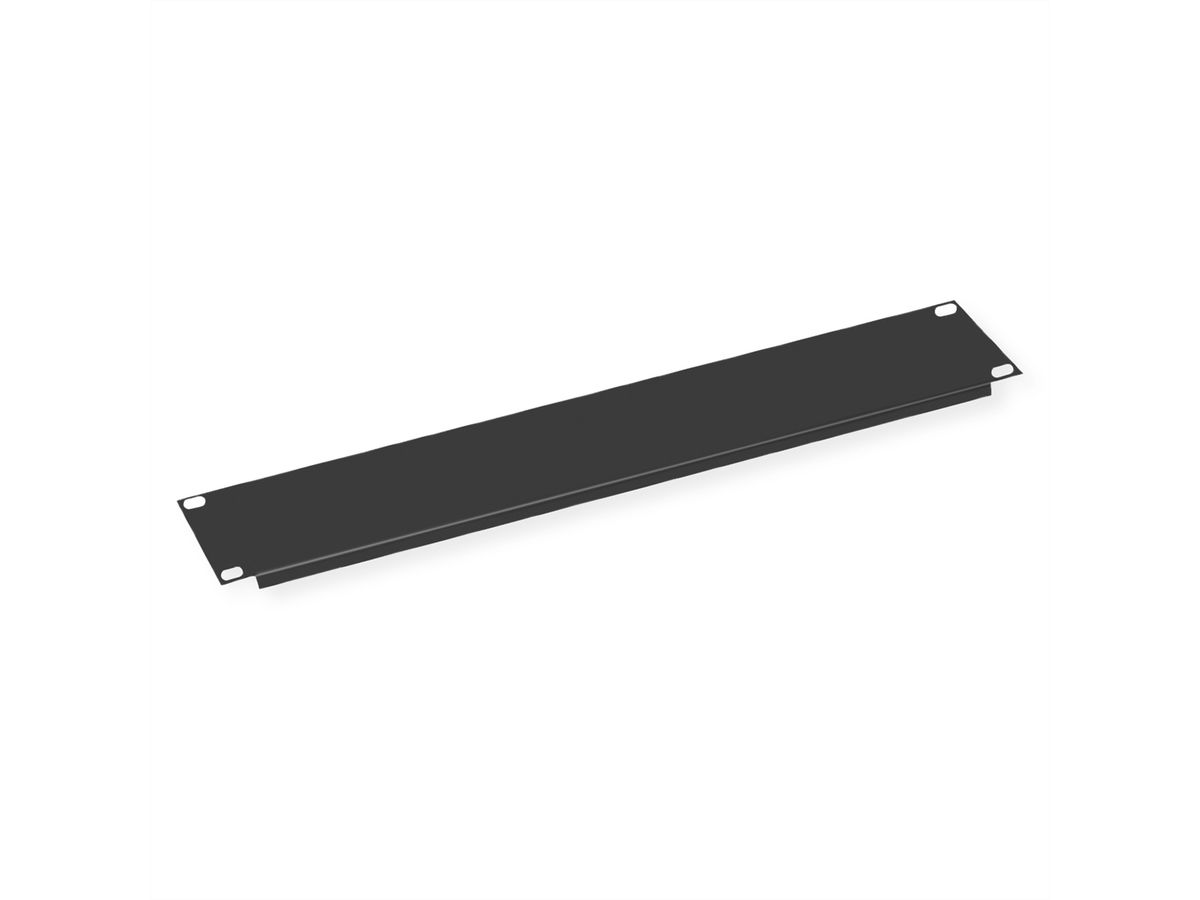 19" Blank Panel, 2U, Metal, black