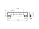 SCHROFF Busbar With FASTON Connections, 1 Pole, E-Cu tin-Plated