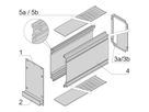 SCHROFF Insteekeenheid met frame PRO-Set, Niet-afgeschermd, geperforeerd, meerdere aansluitingen, 3 HE, 10 HE, 227 mm