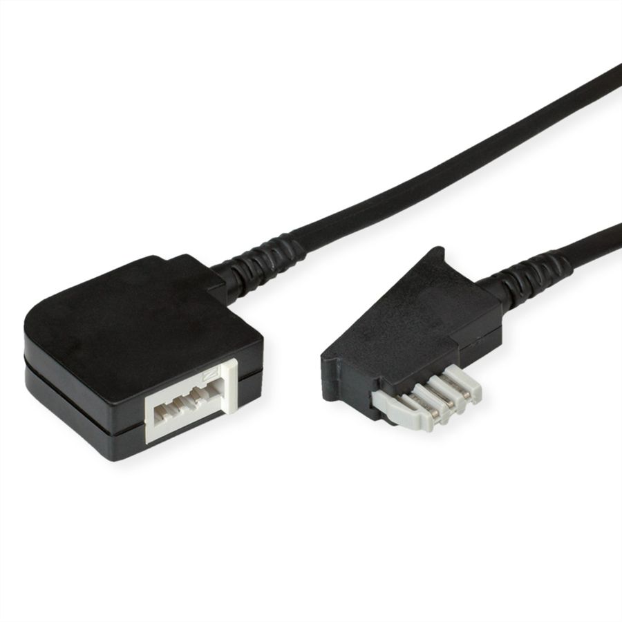 Duitse telefoonverlengkabel N-kodiert, zwart, 10 m