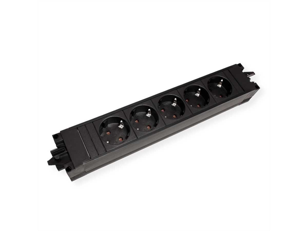 BACHMANN STEP BASE 5x earthing contact, black