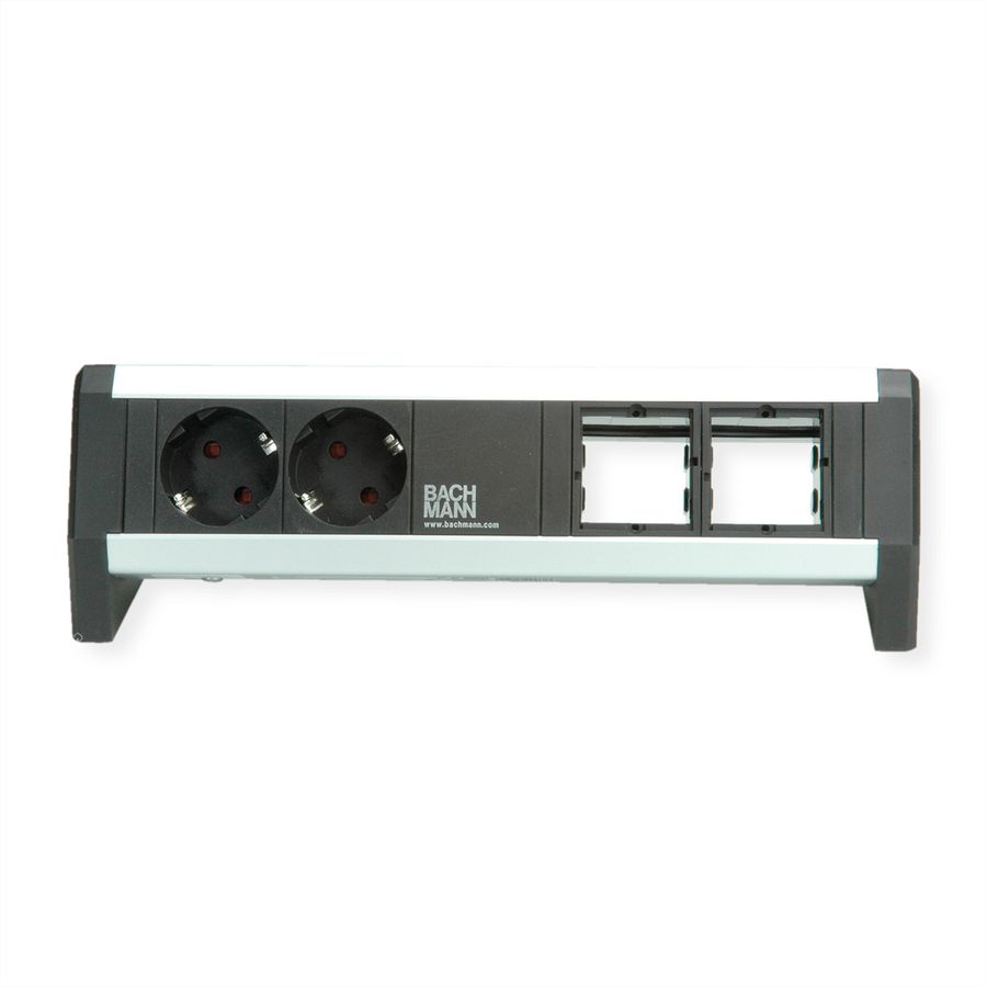 BACHMANN DESK 2x geaard stopcontact, 2x ABD GST18