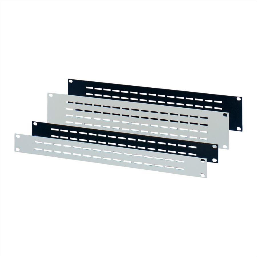 SCHROFF 19" Front Panel, Vented, 1 U, 2.5 mm, Al, Anodized