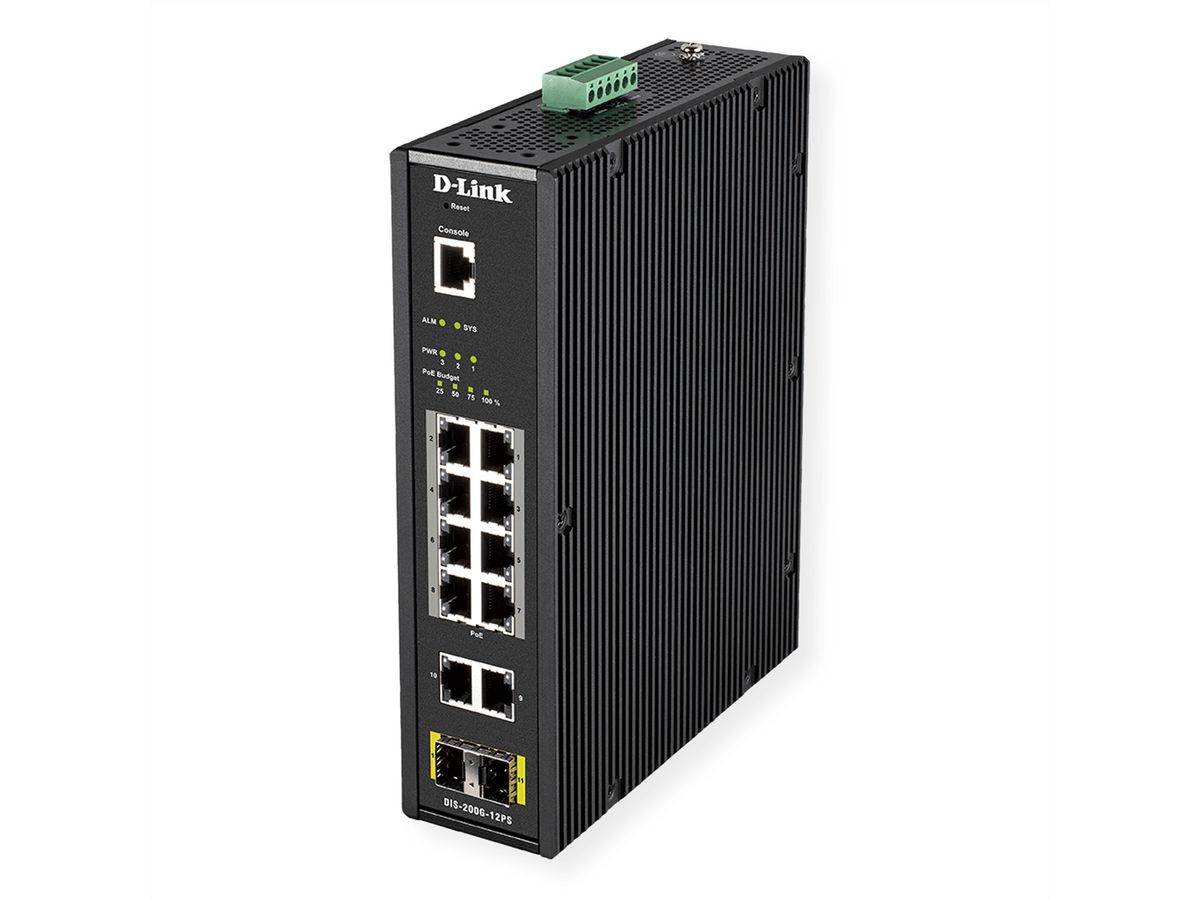 D-Link DIS-200G-12PS netwerk-switch Managed L2 Gigabit Ethernet, Power over Ethernet (PoE)