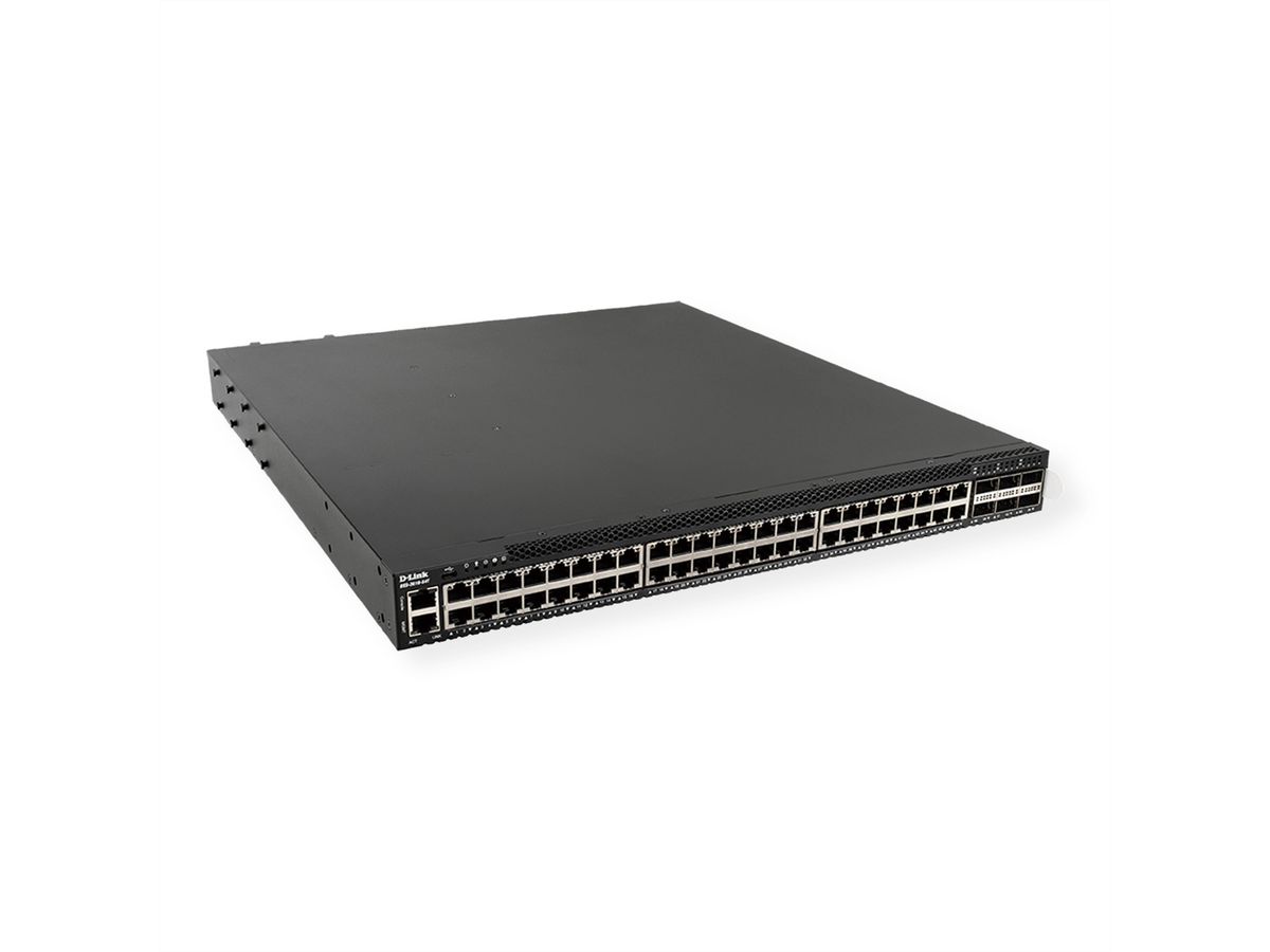 D-Link DXS-3610-54T/SI/E 48x 1/10GbE , 6x 40/100GbE QSFP+/QSFP28-poorten L3 Stackable 10G Managed Switch