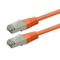 ROLINE patchkabel Cat.6 (klasse E), PoE, S/FTP (PiMF), oranje, 0,3 m