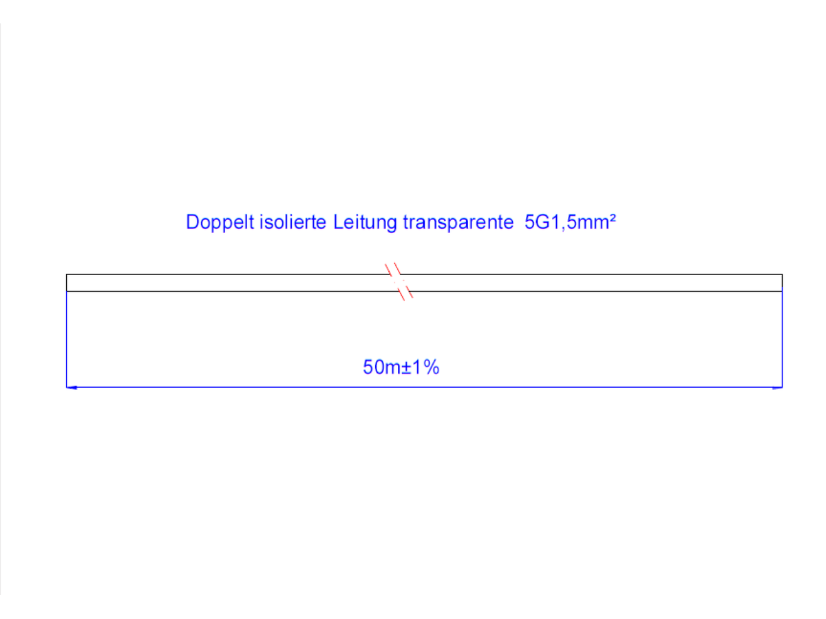 BACHMANN transparent metres 5x1.5 50m, AEH/AEH FEP/Sheath PVC