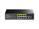 CUDY FS1010PG 8-Port 10/100M PoE+ Switch 2 Gigabit Uplink Ports 120W