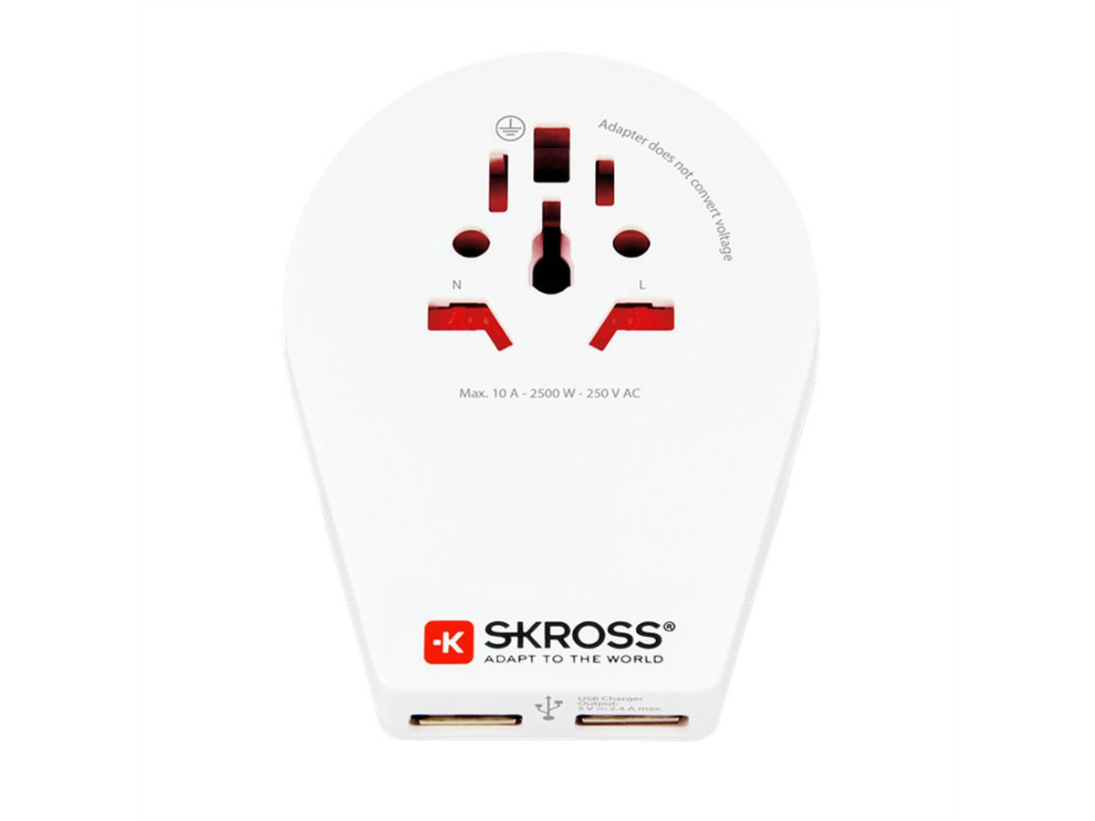 Skross Wereld naar CH+IT+BRA USB