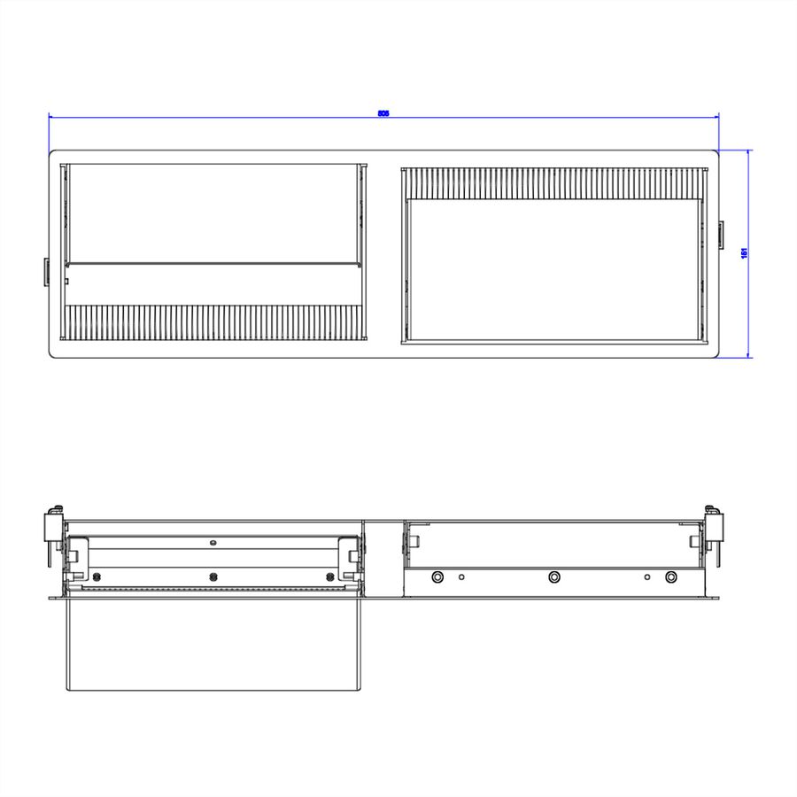 BACHMANN CONI DUO inbouwframe 6-voudig, 2x 3-voudig frame wit