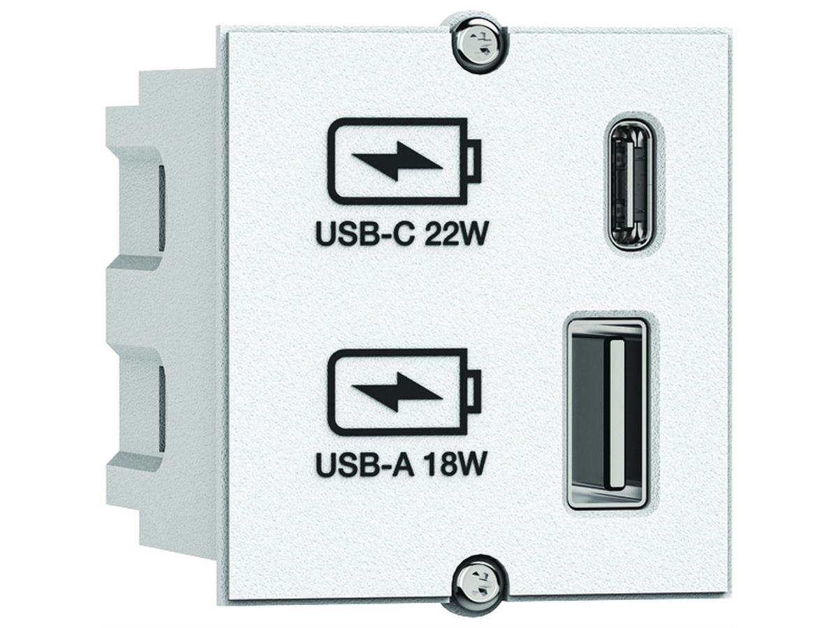 BACHMANN USB A/C 22Watt Charger CM white, white