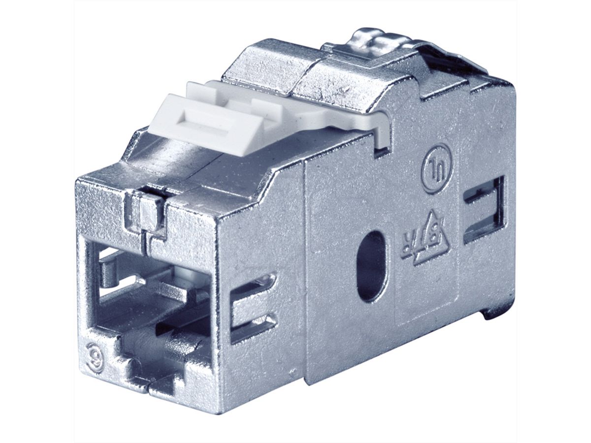 BACHMANN Keystone CAT6 klasse Ea STP koppeling RJ45 afgeschermd 10GBit, metallic