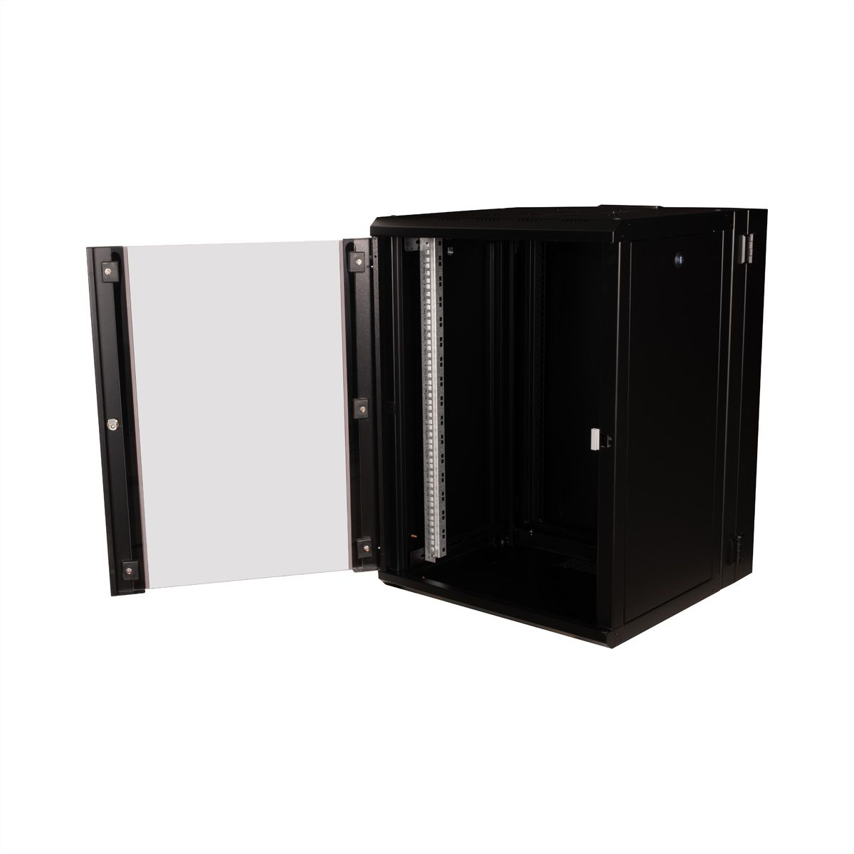 ROLINE 19-inch wall-mounted housing Pro 16 U, 600x600 WxD two-piece swivelling black