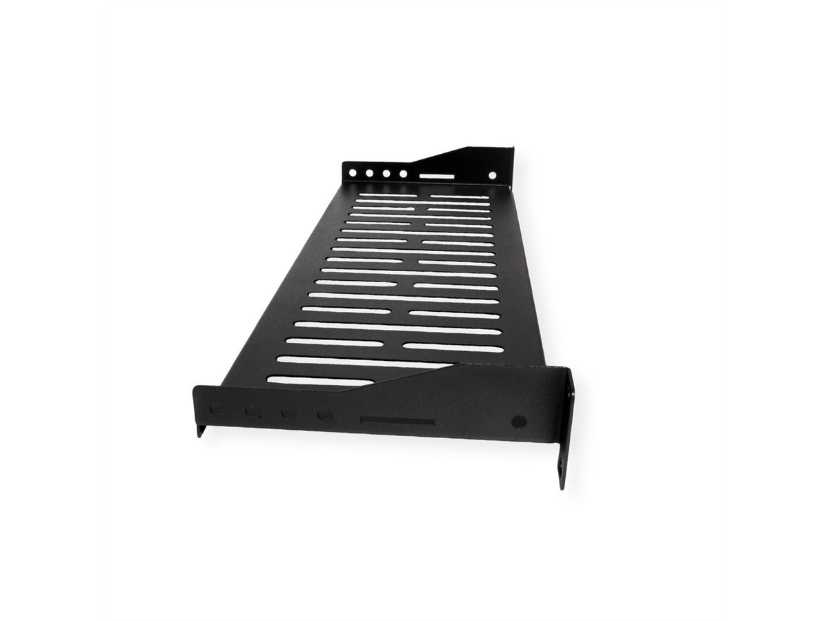 VALUE 19"-Fixed Shelf, 485 x 150mm, max. 10 kg, 1U, black