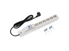 BACHMANN 19" 1U 6xCEE7/3 1xFI power 2.0m CEE7/7