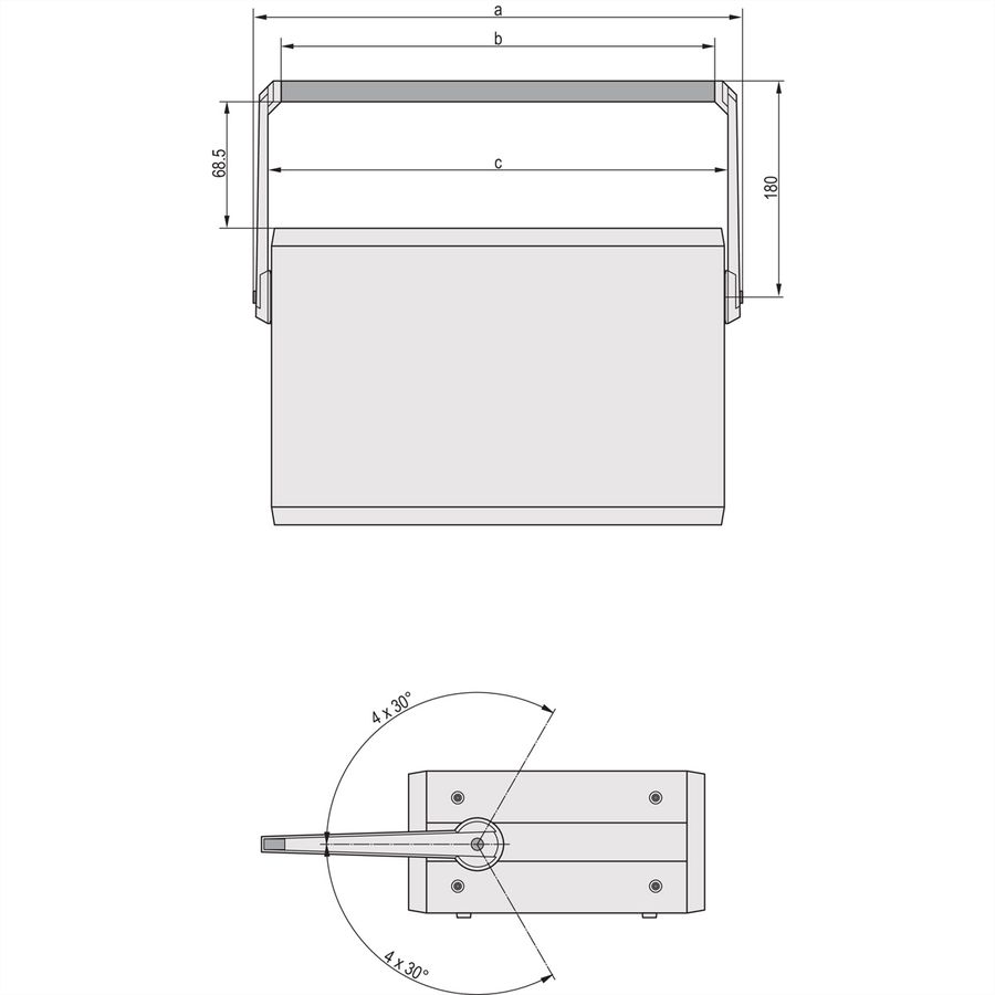 SCHROFF CompacPRO handgreep, 3 + 4 HE, 28 PK