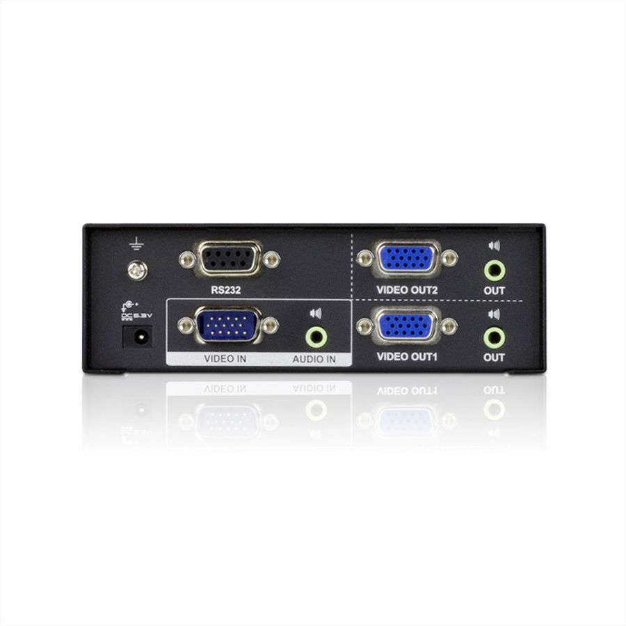 ATEN VS0102 VGA Video Splitter, 450MHz, Audio, RS232, 2-voudig