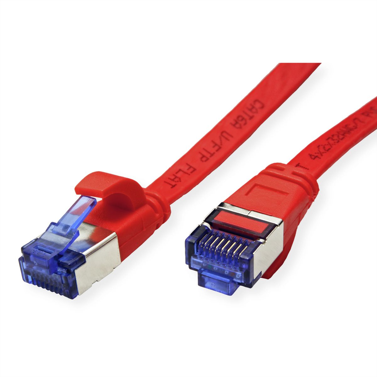 VALUE FTP Patch Cord, Cat.6A (Class EA), extra-flat, red, 5 m