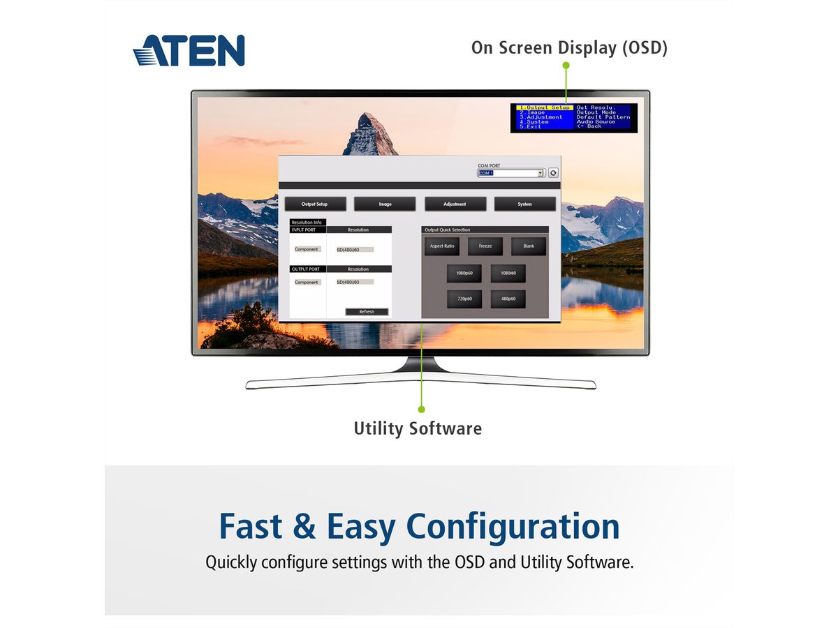 ATEN VC182 VGA zu HDMI Konverter mit Skalierfunktion