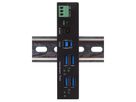 EXSYS EX-11244HMS 4 Port USB 3.2 Gen 1 HUB Din-Rail Kit und Wand VIA VL813 Chipset