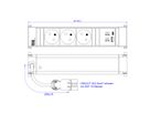 BACHMANN POWER FRAME M 3xUTE 1xUSB A&C 22W 0.2m GST18