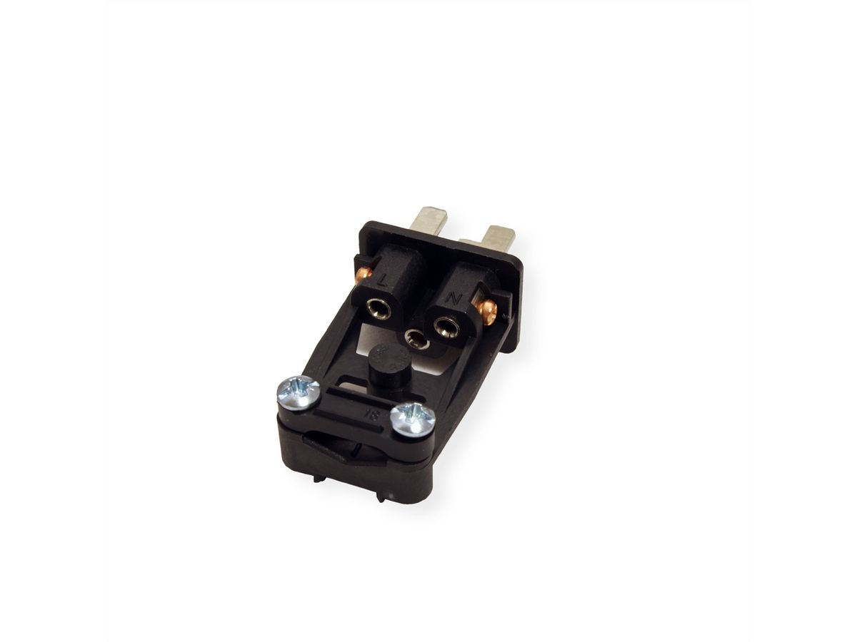BACHMANN stekker voor koude apparaten IEC320 C20 16A/250VAC, Schroefaansluiting, zwart