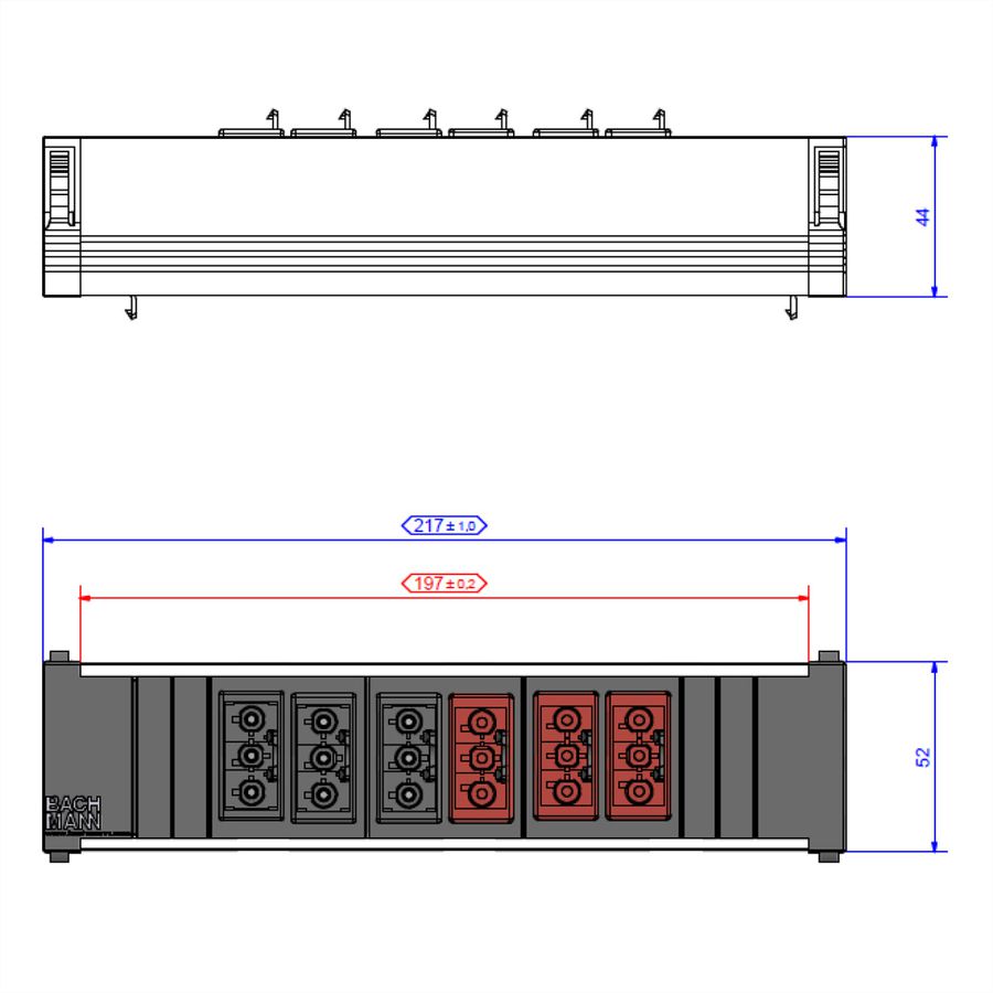 BACHMANN CP 6xGST18 bw/red 2xGST18