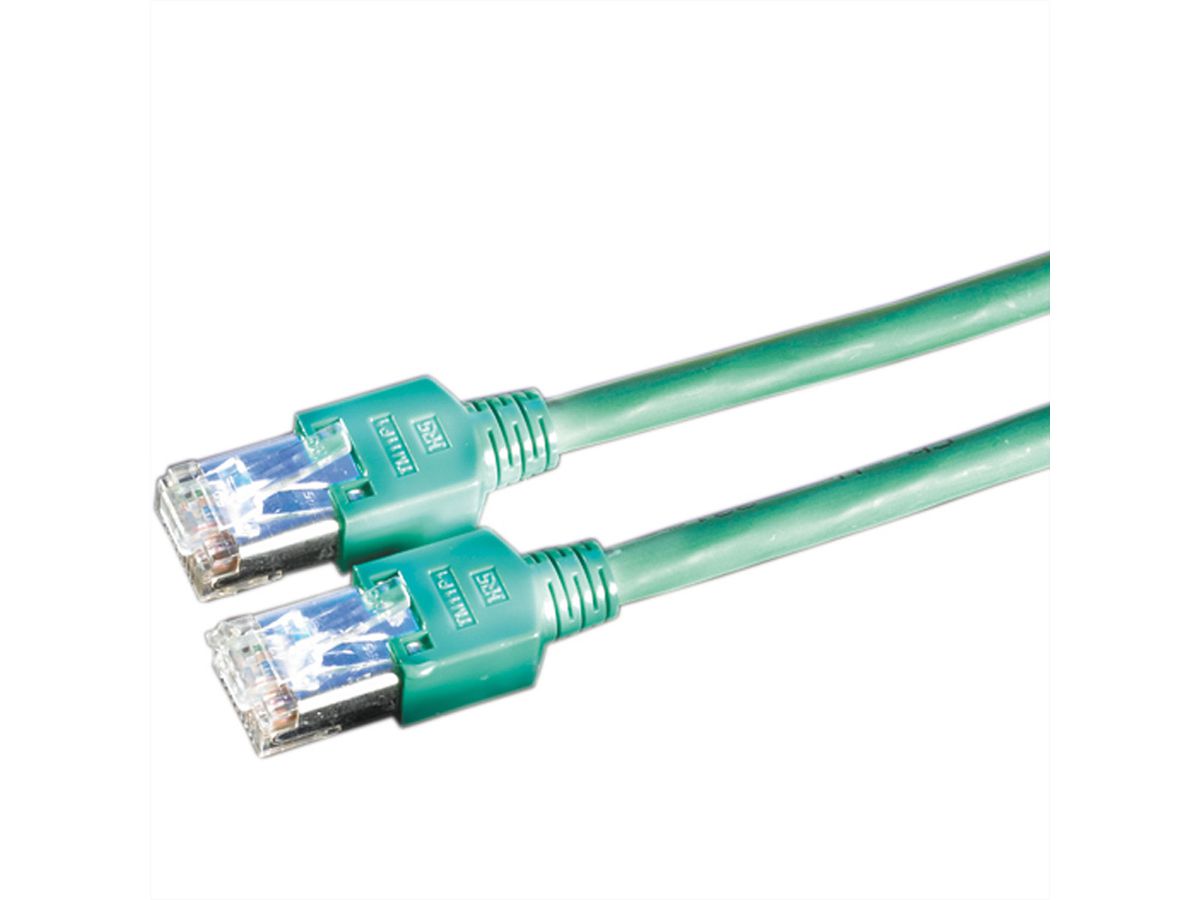 DÄTWYLER patchkabel Cat.5e (Klasse D) S/UTP, CU 5502 flex PVC, Hirose TM11, groen, 15 m