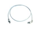TELEGÄRTNER Patch cable S/FTP Cat.6A (ISO/IEC), MP8 FS500, LSZH, 1x90°, 1:1, white, 2 m