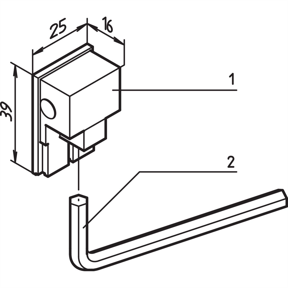 SCHROFF Power Connector 125 A for Busbar 1 ... 4 Pole