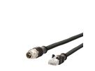 METZ CONNECT Verbindungsleitung M12 ST-RJ45 ST, 4-polig X-kodiert, schwarz, 1 m