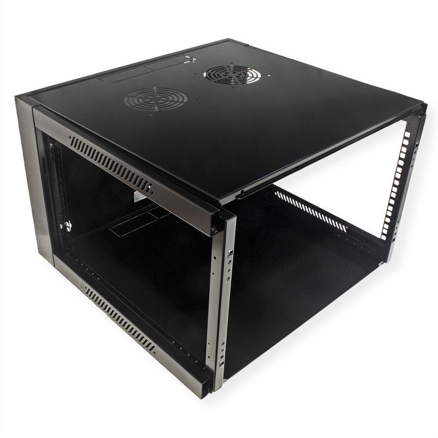 VALUE 19" Wall Mount Rack 6U, 368 x 570 x 600mm (HxWxD), black
