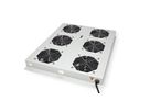 ROLINE 19-inch dakventilatorunit met 6 ventilatoren, AAN/UIT voor serverkast per serie, grijs
