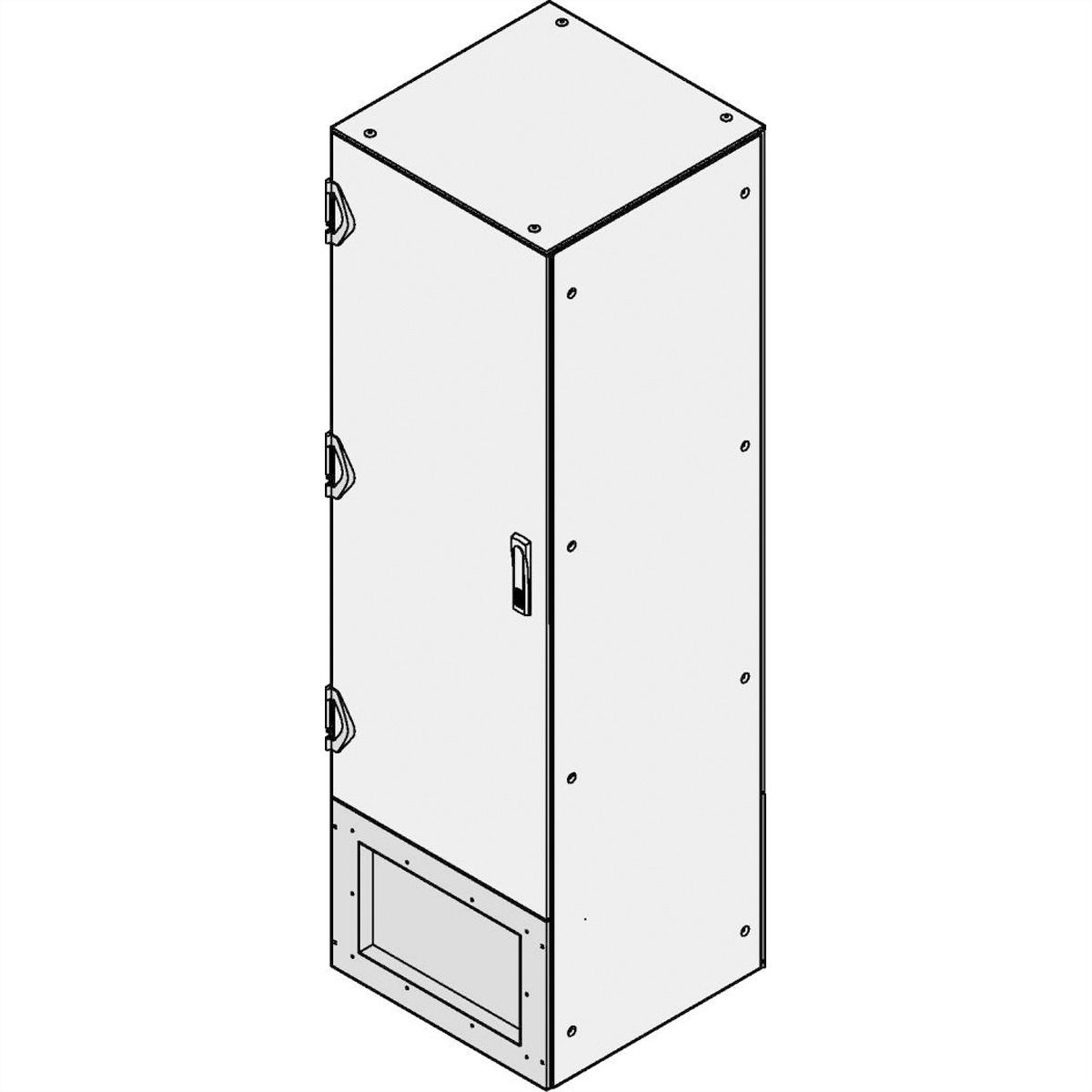 SCHROFF Varistar EMC aansluitplaat, IP55, inbouw, RAL 7021, 400H 800D