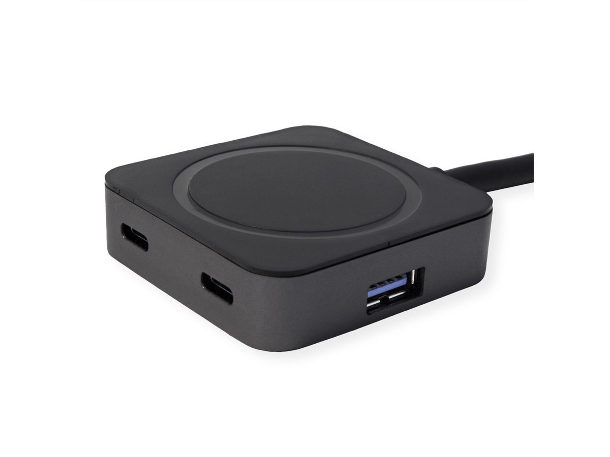 VALUE USB 3.2 Gen 1 Hub, 4 poorten (2x USB-A + 2x USB-C), met verlengkabel, 5 m