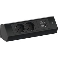 BACHMANN CASIA2 2xP40 1xUSB A/C 22W, 2,0m AEH, RAL9005, Italia