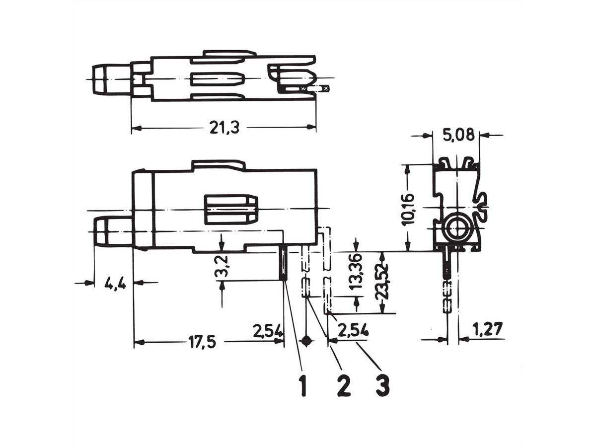 SCHROFF Single LED Test Socket, Ø 2 mm, Long Type, Mounting Plane 1