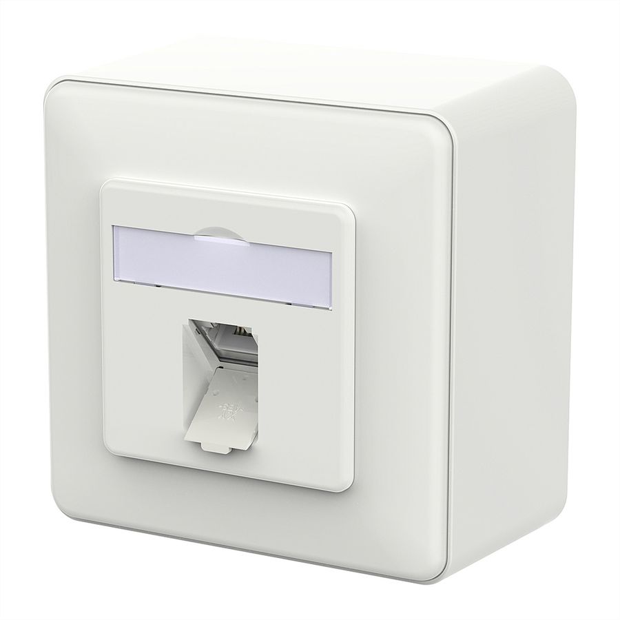 METZ CONNECT E-DAT C6A IDC Dose, 1 Port, AP, verkehrsweiß